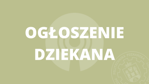 Ogłoszenie dziekana