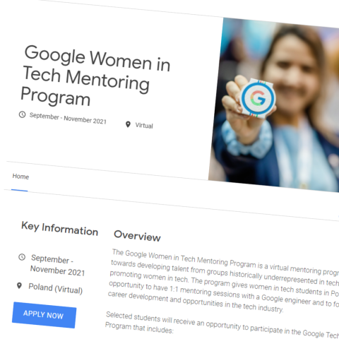 Google Women in Tech Mentoring Program