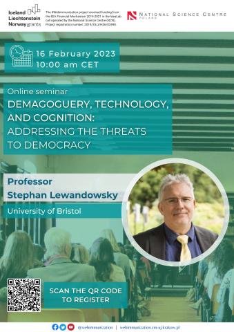 Seminarium online: Prof. Stephan Lewandowsky